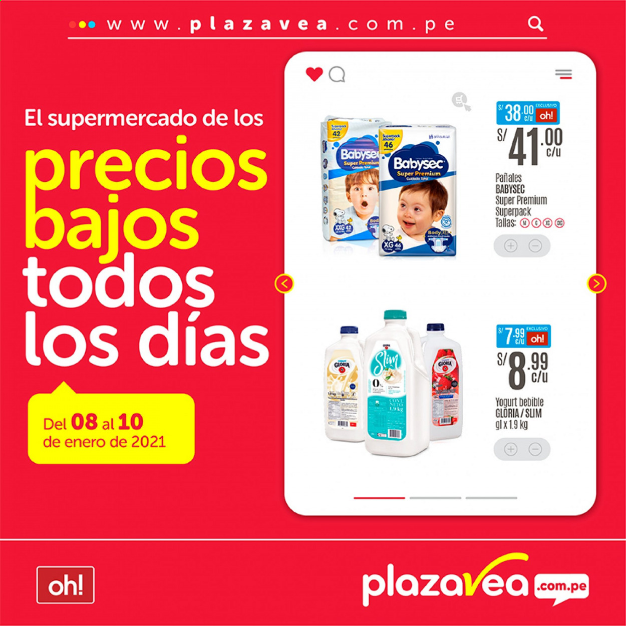 Catálogo Plaza Vea - 8.1.2021 - 10.1.2021. 
