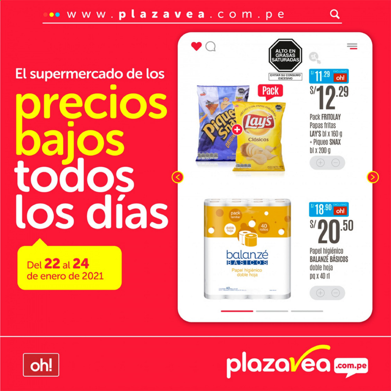 Catálogo Plaza Vea - 22.1.2021 - 24.1.2021. 