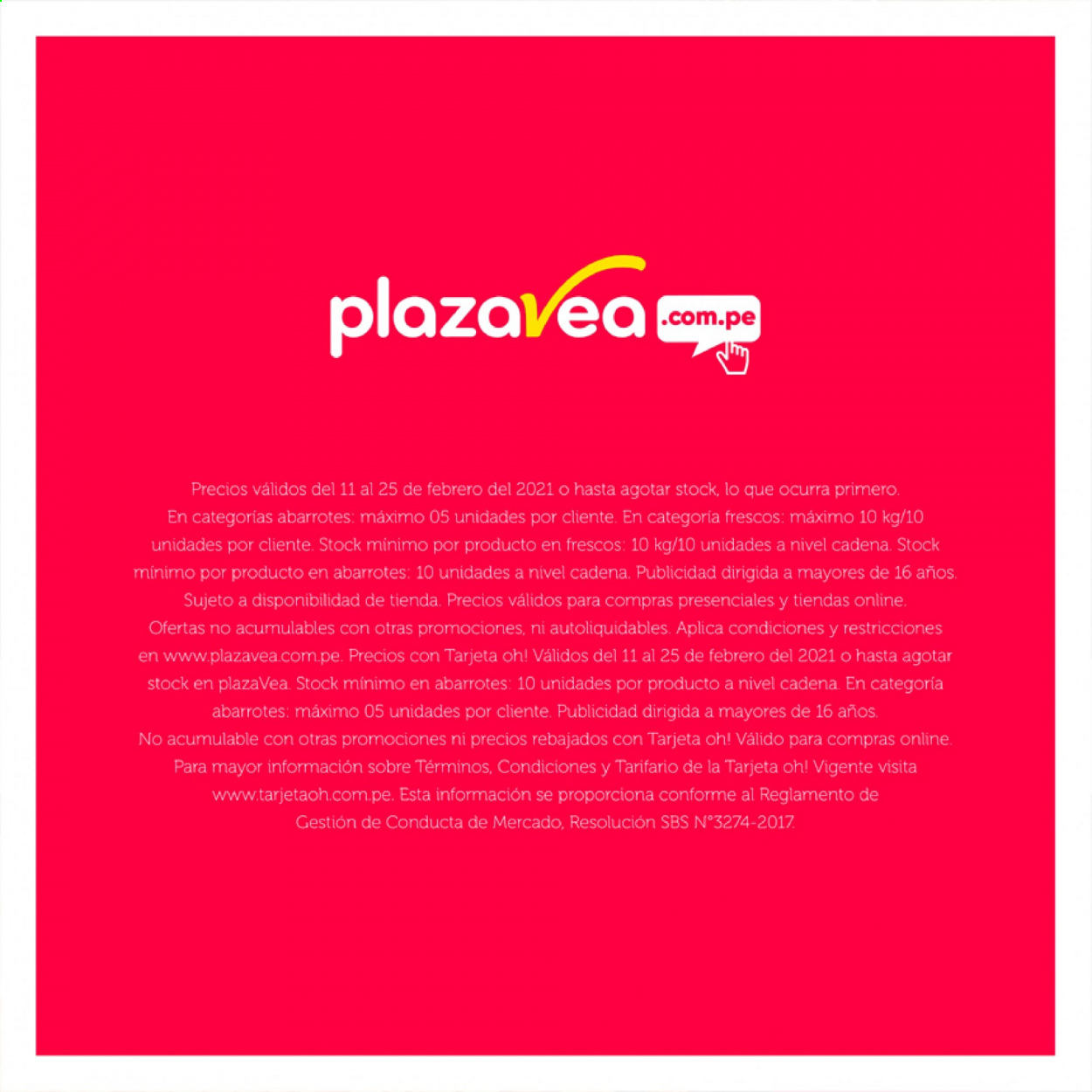 Catálogo Plaza Vea - 11.2.2021 - 25.2.2021. 