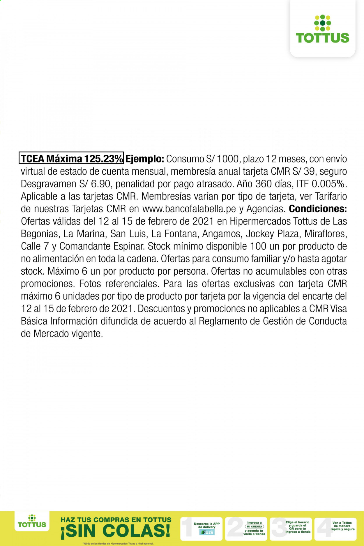 Catálogo Tottus - 12.2.2021 - 15.2.2021. 