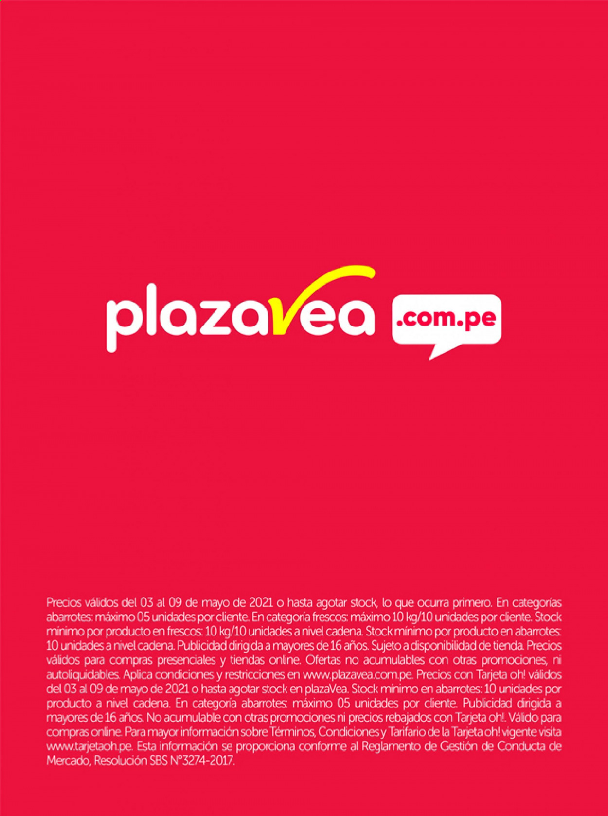 Catálogo Plaza Vea - 3.5.2021 - 9.5.2021. 