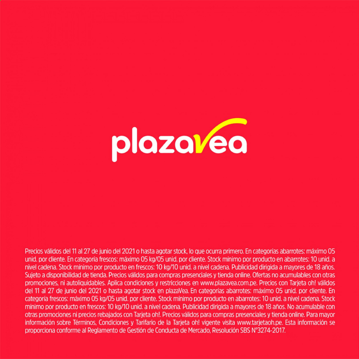 Catálogo Plaza Vea - 11.6.2021 - 27.6.2021. 