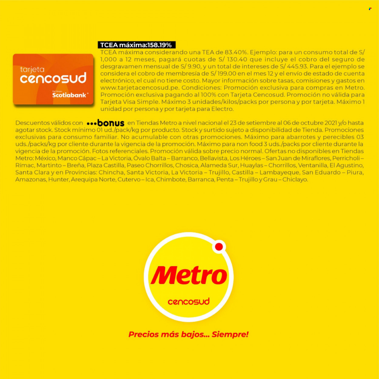 Catálogo Metro - 23.9.2021 - 6.10.2021. 