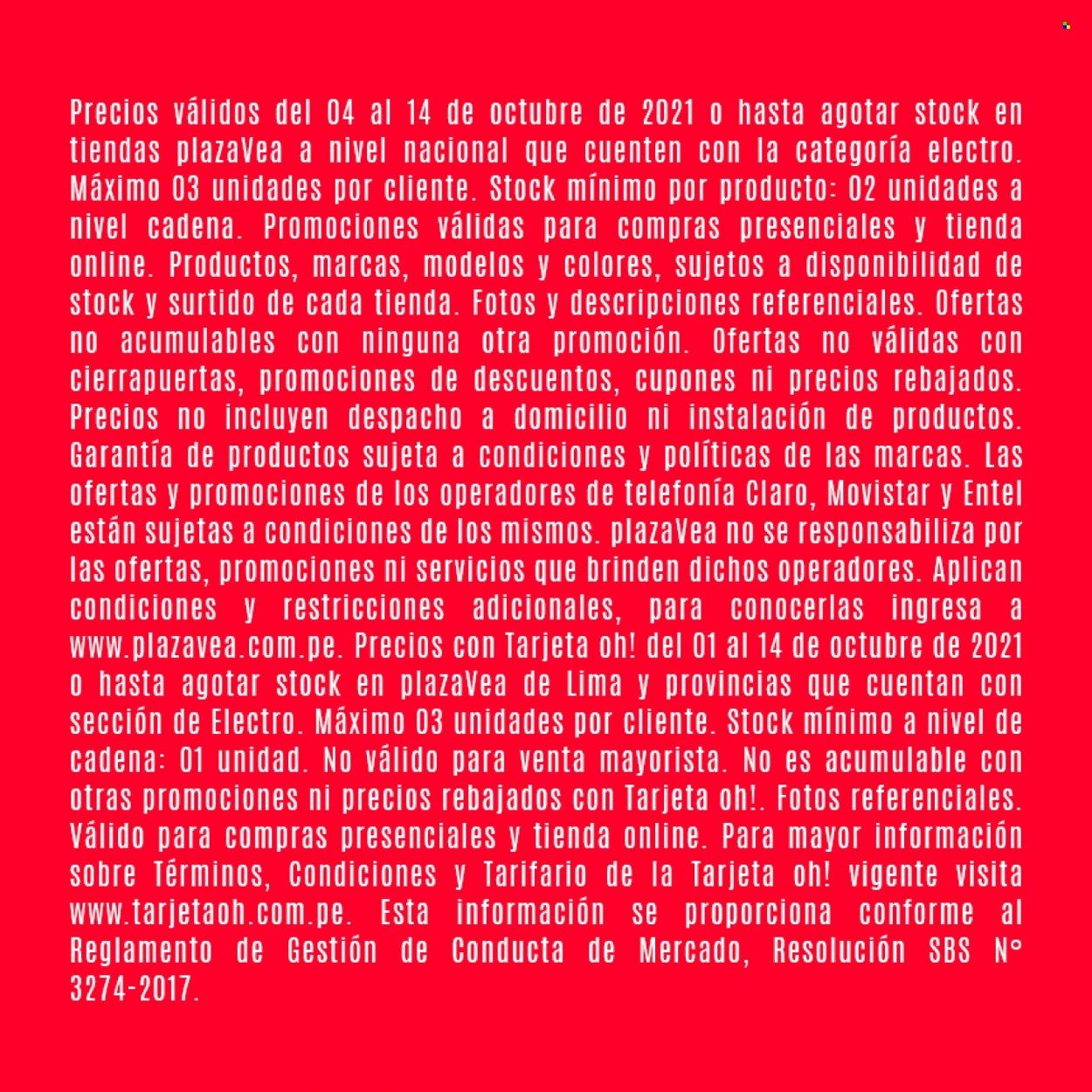 Catálogo Plaza Vea - 4.10.2021 - 14.10.2021. 
