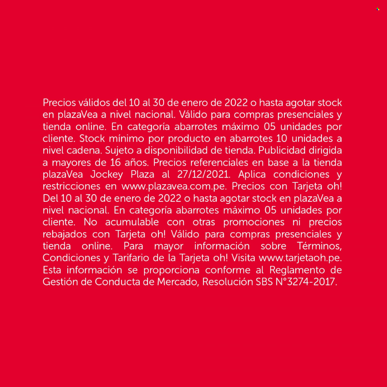 Catálogo Plaza Vea - 9.1.2022 - 30.1.2022. 