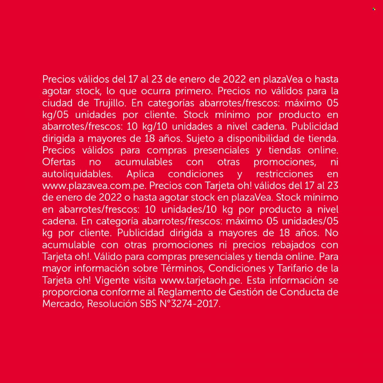 Catálogo Plaza Vea - 17.1.2022 - 23.1.2022. 
