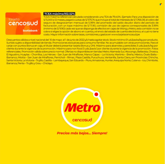 Catálogo Metro - 10.5.2022 - 1.6.2022. 