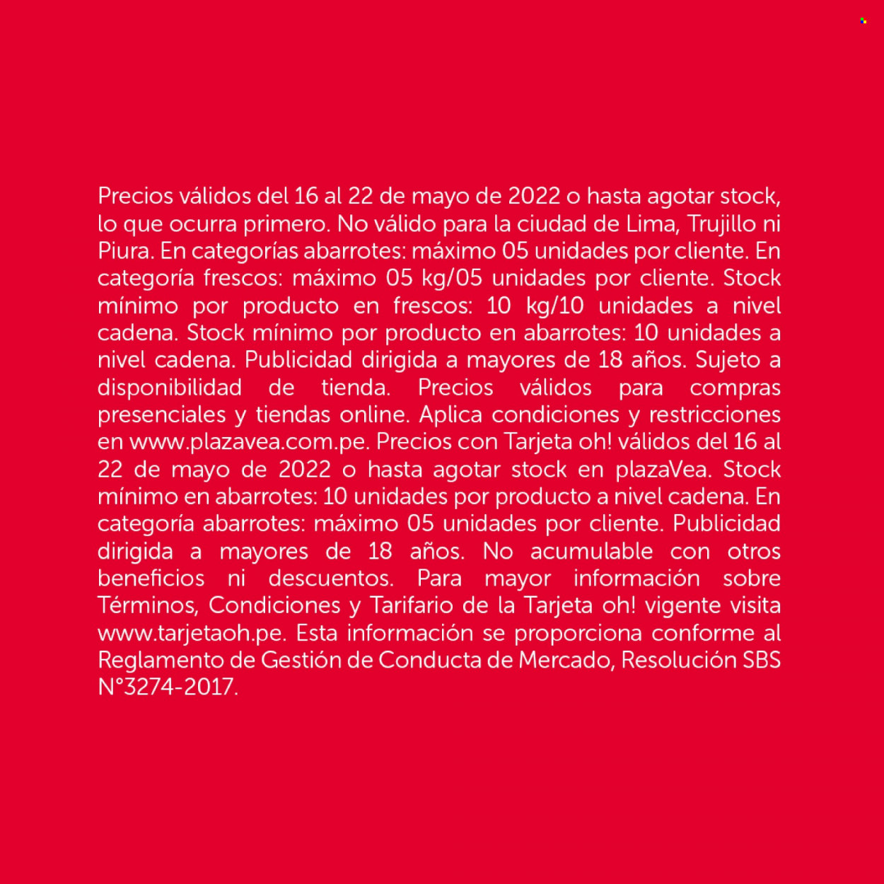 Catálogo Plaza Vea - 15.5.2022 - 22.5.2022. 