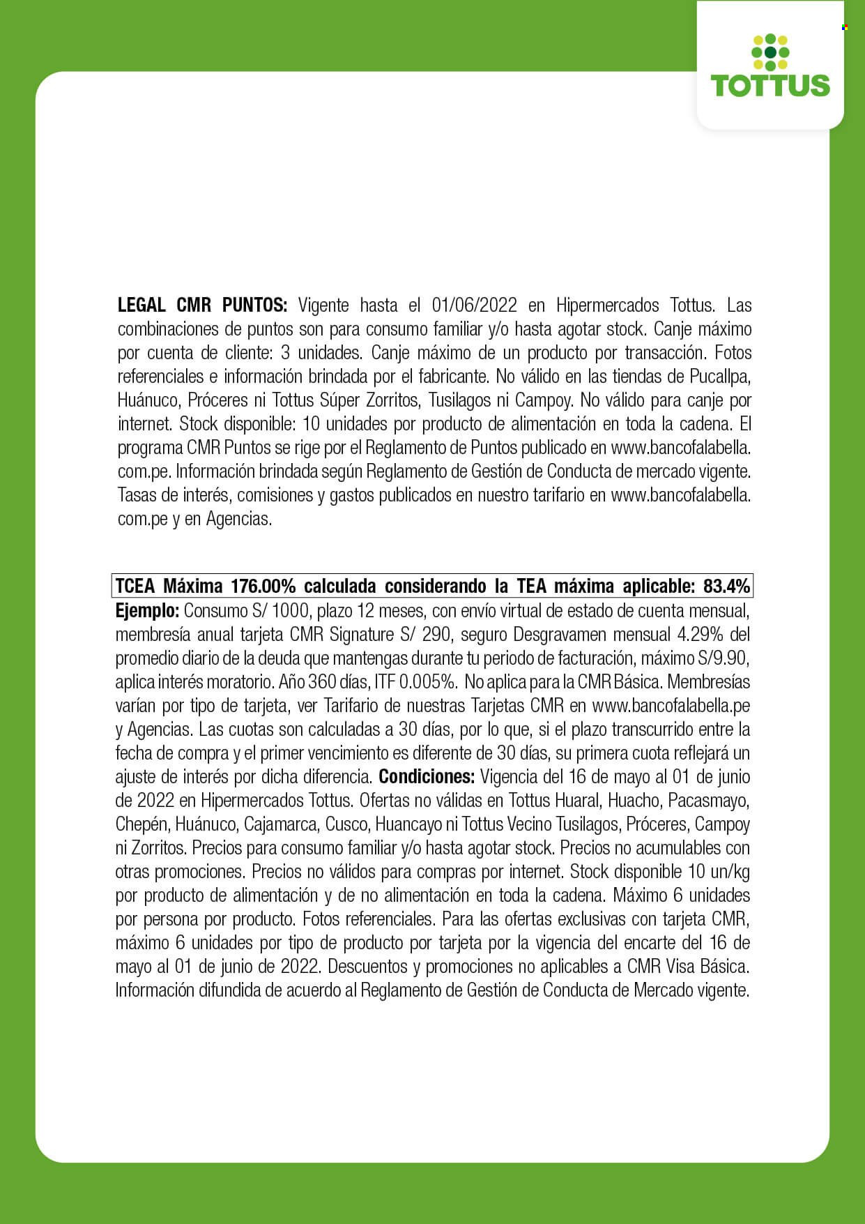 Catálogo Tottus - 17.5.2022 - 1.6.2022. 