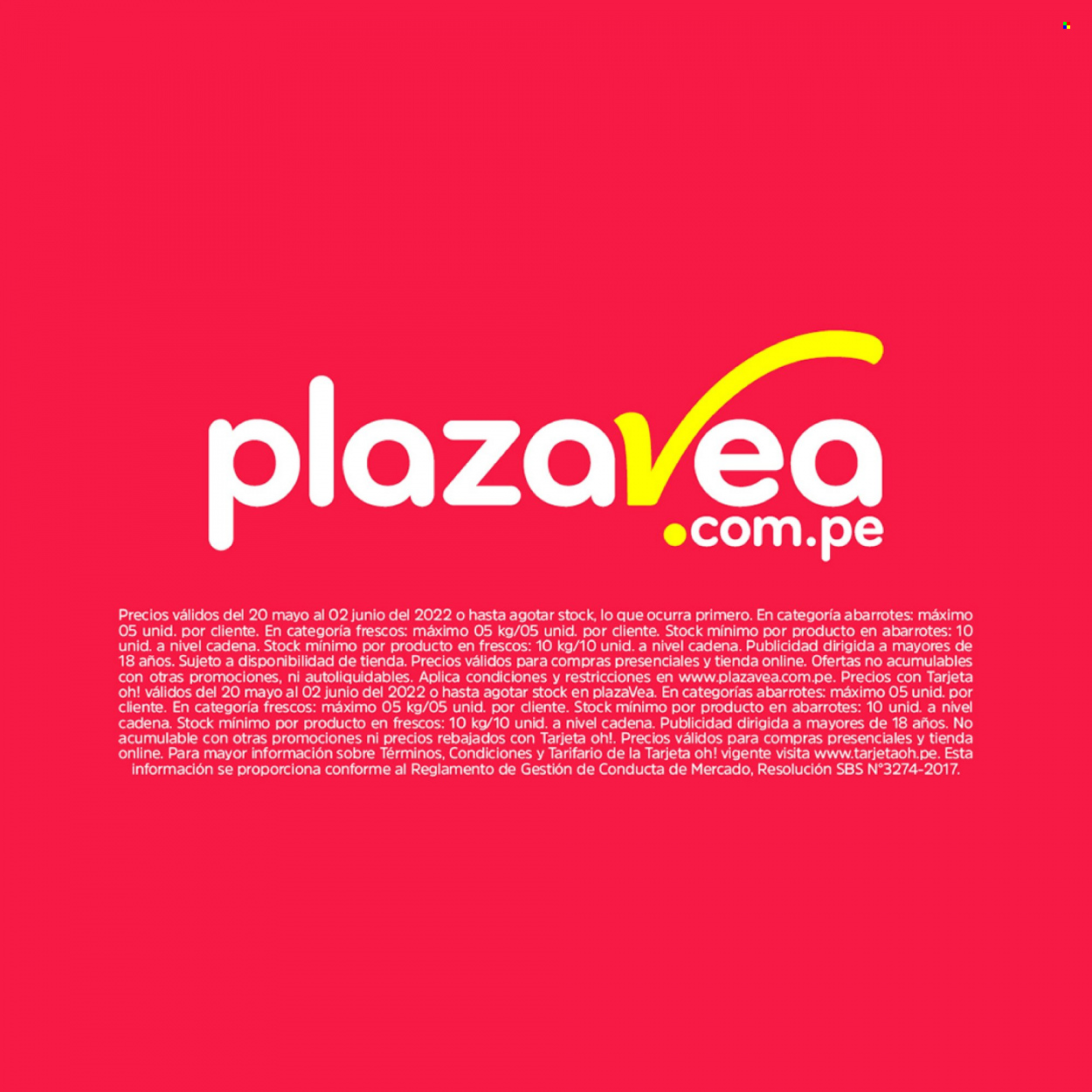 Catálogo Plaza Vea - 20.5.2022 - 2.6.2022. 