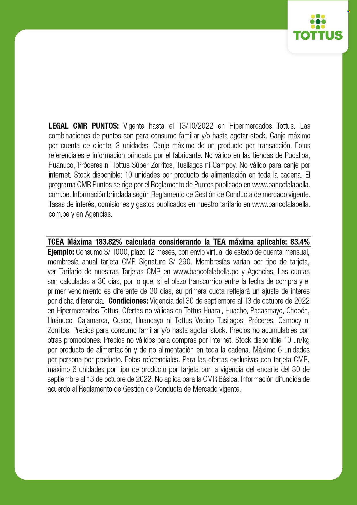 Catálogo Tottus - 1.10.2022 - 13.10.2022. 