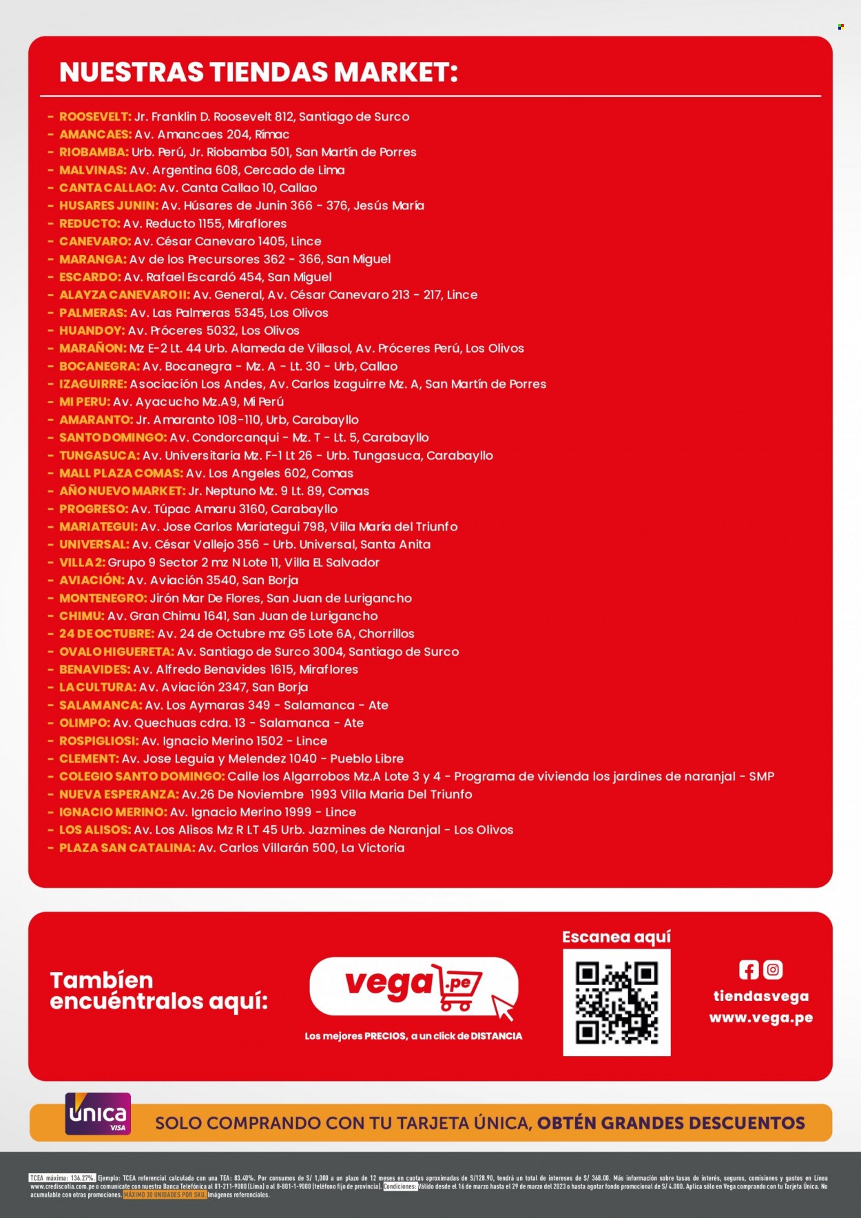 Catálogo Vega - 16.3.2023 - 29.3.2023. 