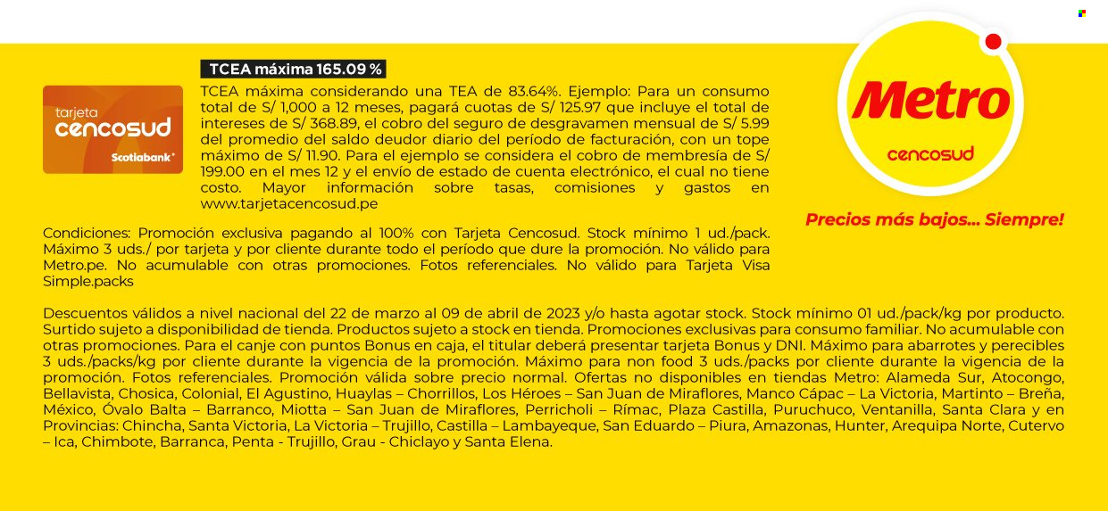 Catálogo Metro - 22.3.2023 - 9.4.2023. 