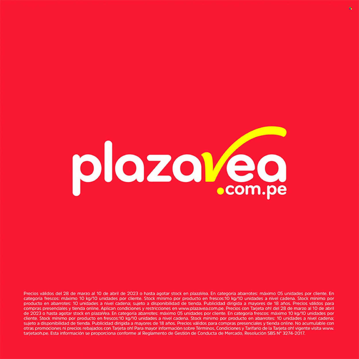 Catálogo Plaza Vea - 28.3.2023 - 11.4.2023. 